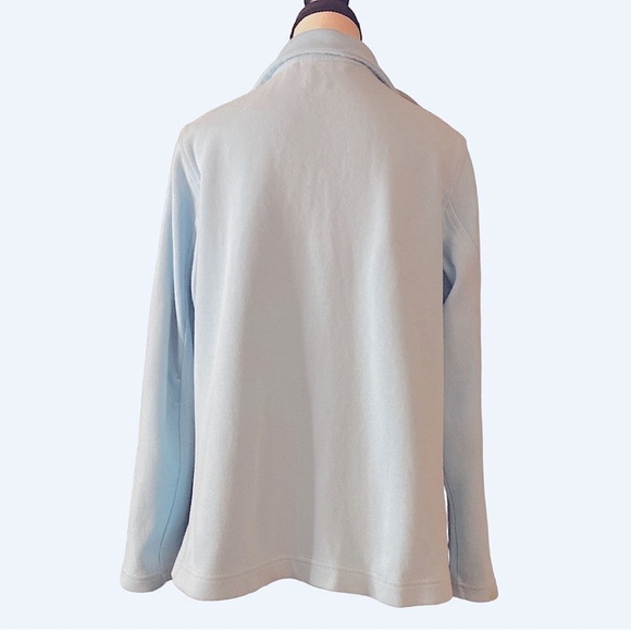 $10$ add on Lady Hathaway light blue cotton blend zip front jacket with pockets - Picture 6 of 13